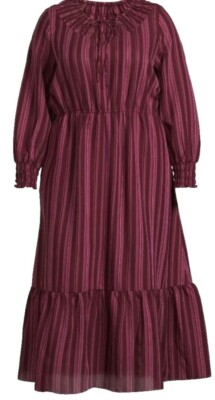 knee length dresses for ladies Hespera Port High-Neck Long-Sleeve Gathered Maxi Dress – Club L London main image 0