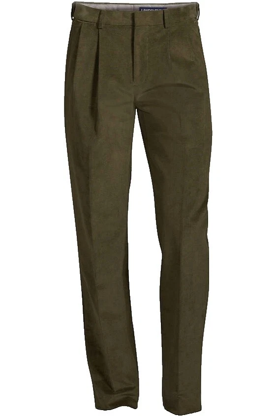 Lands 'End Algodón Pantalones Formales Para Hombres
