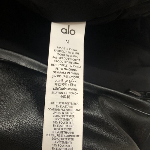 Bomber Premier Alo Yoga imitación cuero negro M - Imagen 8 de 19