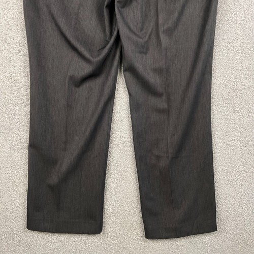 Geoffrey Beene Mens Gray Dress Pants 38x30 Polyester Straight Pleated High Rise - Picture 6 of 18