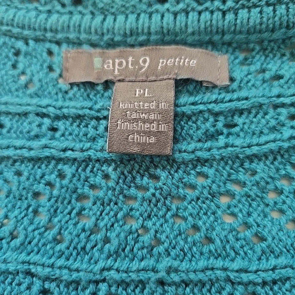 Mini Vestido Suéter Vintage Apt 9 Babydoll Crochet Tejido Y2K Talla PL Boho Festival Foto 4 de 4