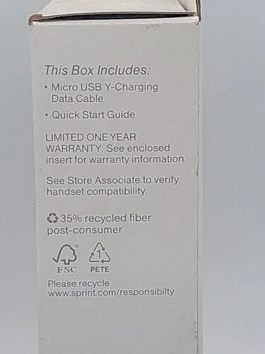 Sprint 2.0 USB Type A Male To Dual Micro USB Male Splitter Y Charging Data Cable - Image 4 of 4