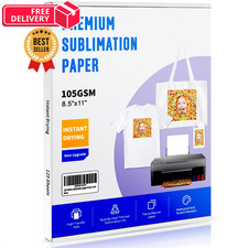 Sublimation Paper 8.5 x 11 inches - 125 Sheets 105gsm Compatible with White