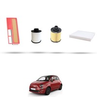Hoffcar Set Service - 4 Filter FüR Fiat 500 1.3 JTD 55Kw Von 2007