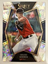 2022 Select Shane Bieber #147 Premier Cracked Ice Prizm /25 Guardians - TCCCX