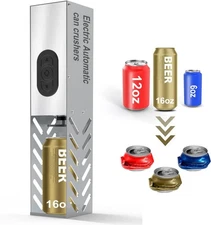 Electric Can Crusher, Automatic Can Crushers for Recycling Wall Mounted, Can Tra