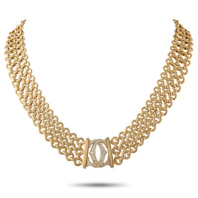 Cartier Penelope 18K Gelbgold 0,80ct Diamant Collier