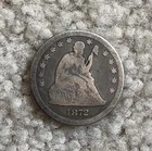1872 ~ Seated Liberty Quarter ~ Rare KEY Date ~ FINE ~ Very LOW 182k mintage!!!