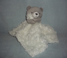 Carters Just One You Gray White Bear Print Lovey 13" Security Blanket Baby