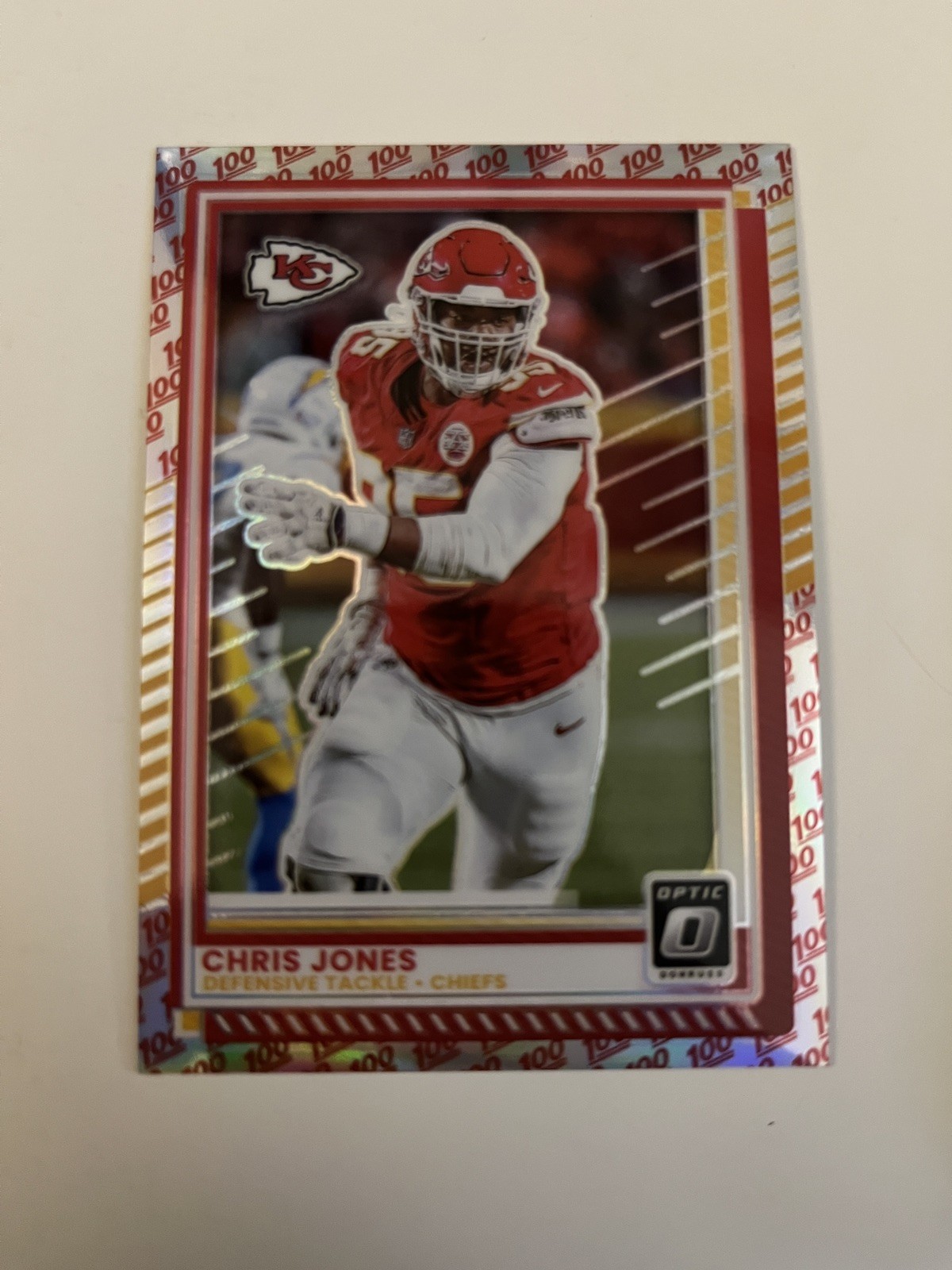 2025 Donruss Optic #82 Chris Jones One Hundred
