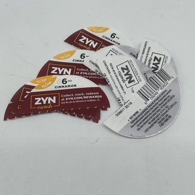30 Zyn Codes Unused Rewards Points 450 POINTS REMOVED FROM CANS - CODES ONLY
