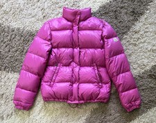 Moncler Clairy / Vintage down jacket women's in rich fuchsia color.