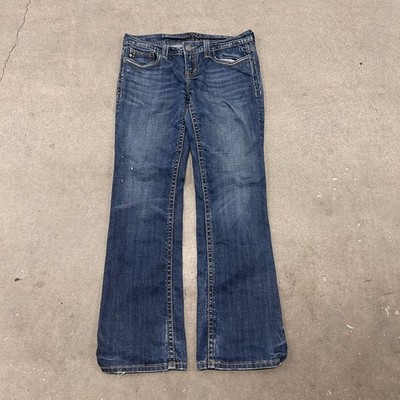 y2k MEK Denim Eldora Bootcut Jeans Womens 30x32 Blue Low Rise Thick Stitch