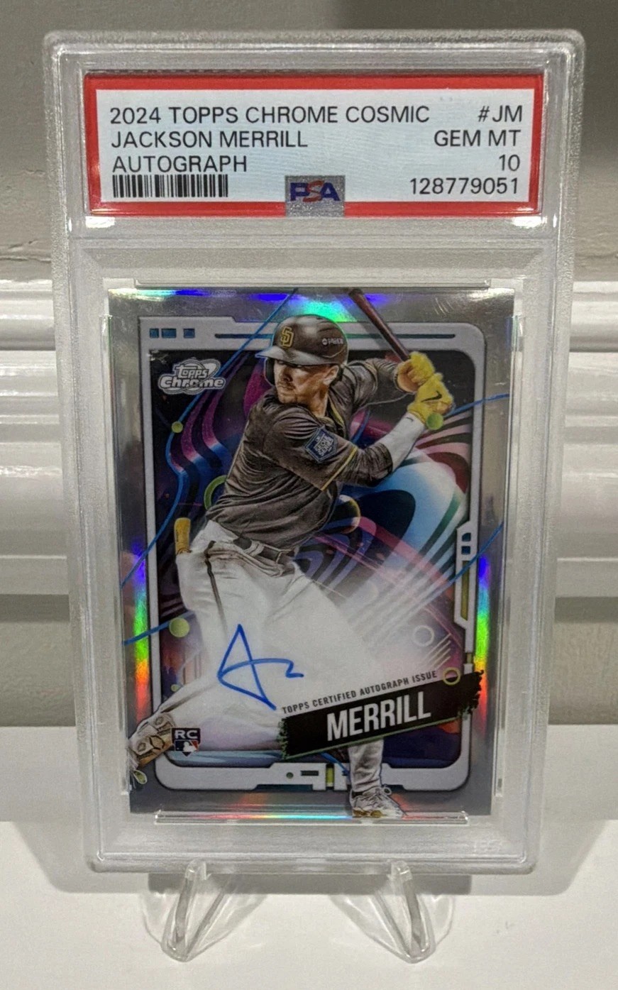 2024 Topps Chrome Cosmic Jackson Merrill Rookie Auto (RC) PSA 10 🔥🔥 Padres
