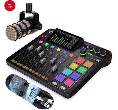 Rode Rodecaster Pro II Station mit Podmic mit Kabel Digitales Aufnahmegerät