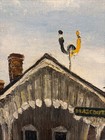 VTG Folk Art Signed Painting Mascouth Illinois Railroad Depot 16x20 WOW! — photo 8