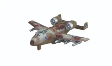 InAir Jumbo Diecast Pullbacks A-10 Warthog - Color Brown Camo