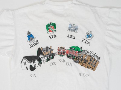 VTG Single Stitch 90s Fraternity Greek Row West Virginia Wesleyan College Tee XL