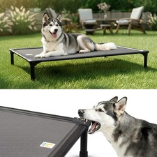 47'' Outdoor Elevated Dog Bed for Extra Large Dogs Chew-Proof Pet Camping Raised