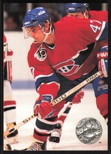 Stephan Lebeau, 1991-92 Pro Set Platinum, #190, Montreal Canadiens,