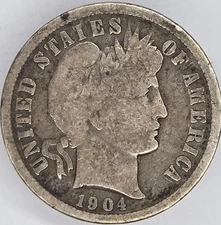 1904-S VG Barber Dime