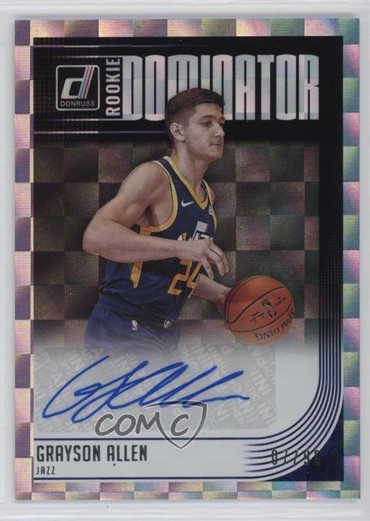 2018 Panini Donruss Rookie Dominator Signatures 7/99 Grayson Allen Auto RC 5w7
