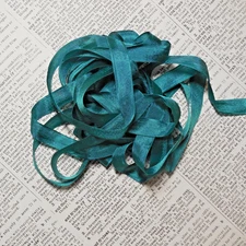 Vintage Rayon Seam Binding Ribbon 5 Yds Forest Green Sewing Trim Crafts
