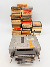 Vintage Audiovox Gm-sp8 8 Track Amfm Car Stereo 30 Rock Tapes Lot Untested