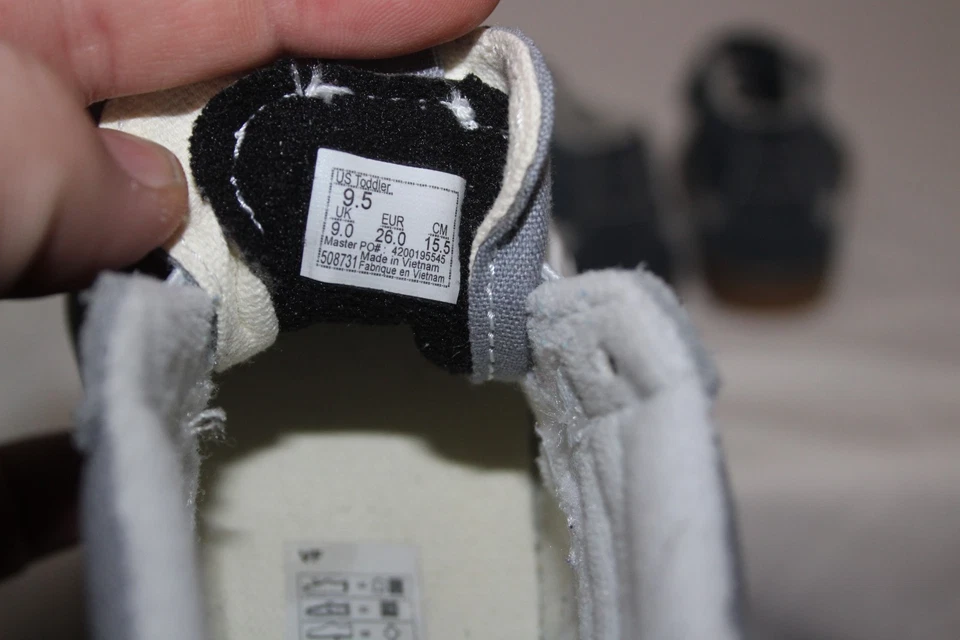 Vans Zapatos para Niños Pequeños Talla 9.5 Gris Top Alto y Denim Par Paquete Lote Patín Foto 3 de 4