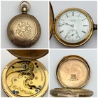 Antique 1893 Elgin Pocket Watch 4872920 with Fahys America Flag Mark Case