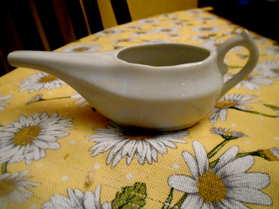 Vintage Small Creamer Pitcher Aladdin Style White - Made in Czech-Slovenska