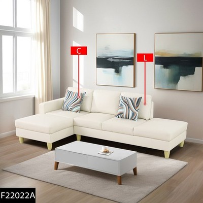White Faux Leather 2-Piece Couch Living Room Sofa Set