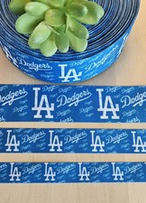 5/8, 7/8  1.5 1YD Los Angeles Dodgers Grosgrain Ribbon Baseball Sports Ribbon
