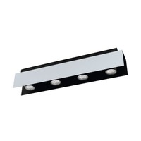 Led Deckenlampe Deckenleuchte Stahl In Weissaluminium, Schwarz GU10 Fassung