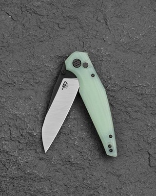 BTKG58D Bestech Snakebird 14C28N Steel Blade Jade G10 Handle Button Lock KIVT