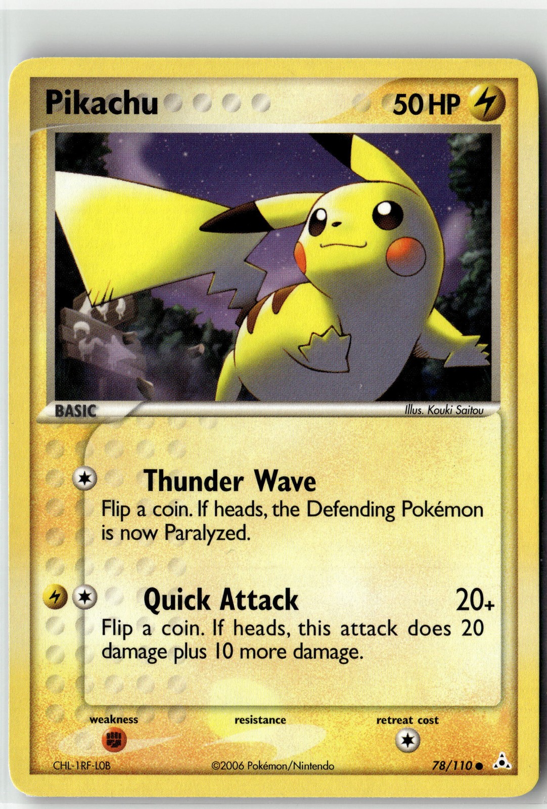 Pikachu Common Holon Phantoms 78/110 NM