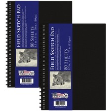 8.5" x 11" Hardbound Sketch Book 70 Pound 110gsm , Book of 80-Sheets 2 books 