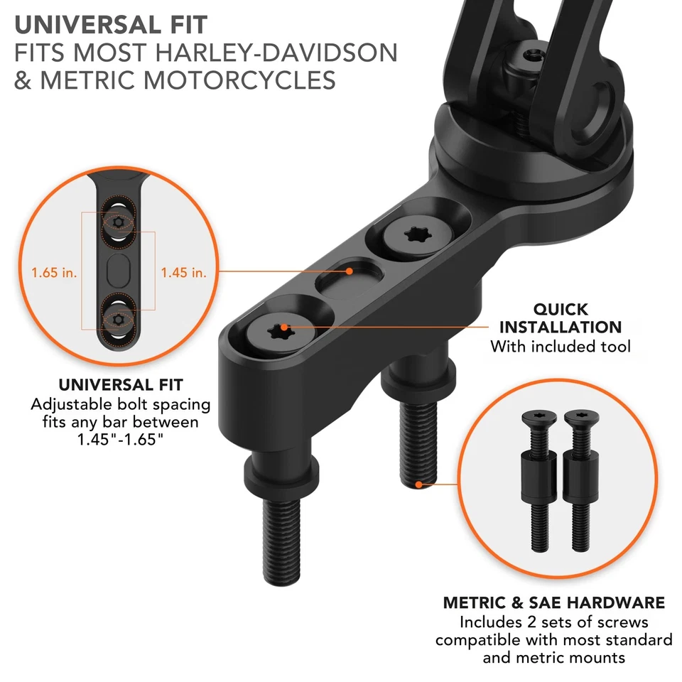 Motorcycle Perch Mount, Fits Most Harley's, Metrics, and Indian Cruisers, Sec... - Image 4 of 4