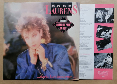 Rose Laurens Schreiben Ta Vie Mal Moi LP 33T Inners Songtext Flarenasch 723.678