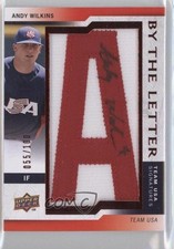 2009 Signature Stars USA By the Letter Signatures 55/100 Andy Wilkins Auto 0a1