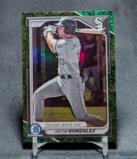 Jacob Gonzalez Green Lunar Refractor /99 Rookie 2024 Bowman #BCP-41 White Sox