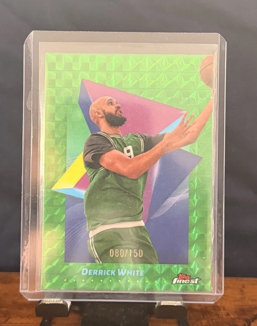 2024-25 Topps Finest - Common Derrick White #7 Green Geometric Refractor /150