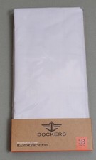 Men's Dockers Levis Handkerchiefs Set Of 13 Permanent Press White NEW