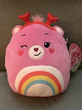 NEW Squishmallows 6.5" / 7  Inch Cheer Bear With Hearts Headband Care Bears