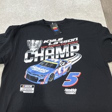 Hendrick Motorsports NASCAR Kyle Larson 2021 Cup Series Champ Black Shirt XL