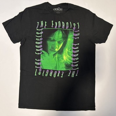The Exorcist Regan MacNeil Graphic T-Shirt Warner Bros Black Medium Green Purple