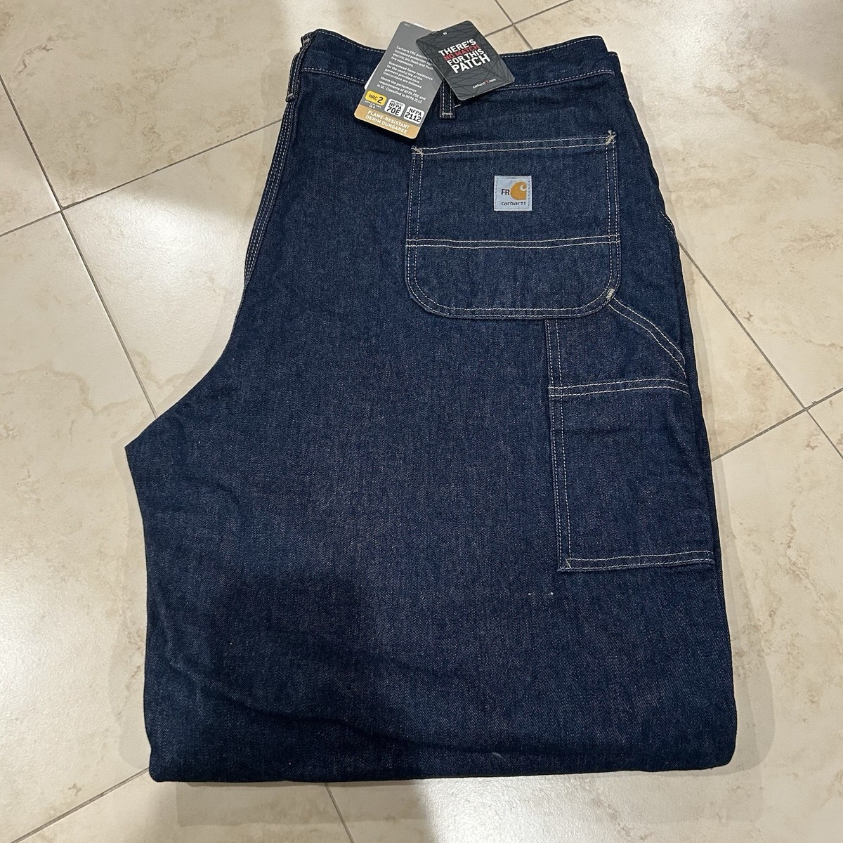 Carhartt FR Flame Resistant Jeans 44x36 Blue FRB13 Denim Carpenter