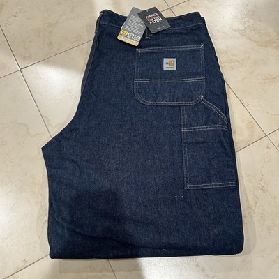 Carhartt FR Flame Resistant Jeans 44x36 Blue FRB13 Denim Carpenter