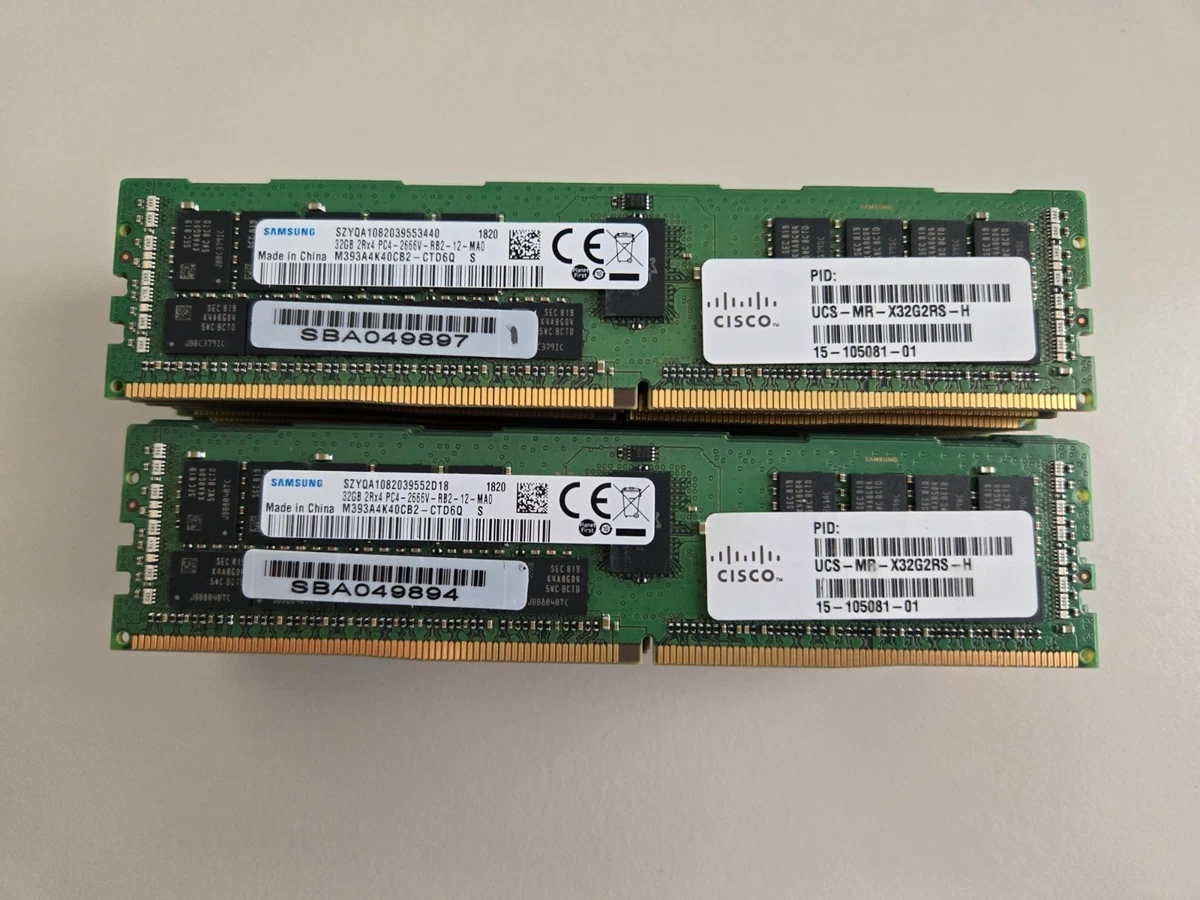PC4-21300 (DDR4-2666) Bus Speed Computer RAM 32 GB Total Capacity