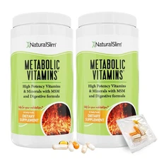 NaturalSlim Metabolic Vitamins - Energy & Metabolism Support -30 Packets, 2-Pack